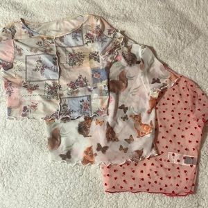 3 crop tops
